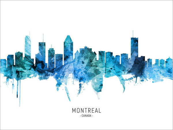 Montreal Canada Skyline Cityscape Poster Art Print