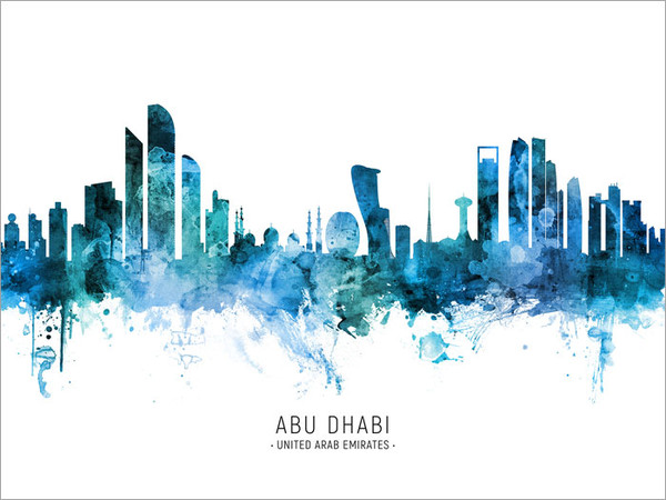 Abu Dhabi United Arab Emirates Skyline Cityscape Poster Art Print