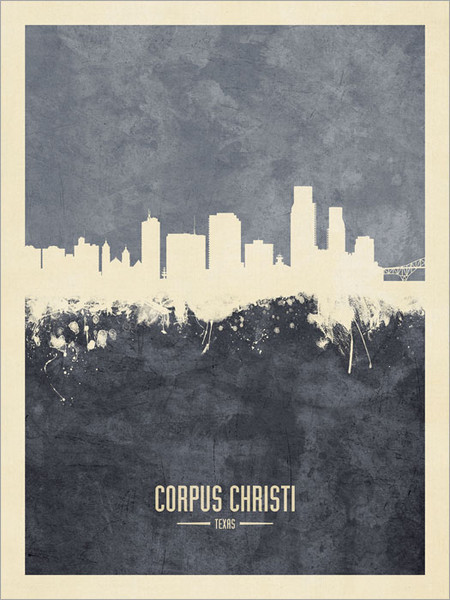 Corpus Christi Texas Skyline Cityscape Poster Art Print