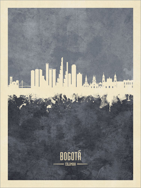 Bogotá Colombia Skyline Cityscape Poster Art Print