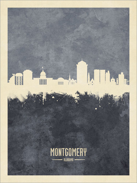 Montgomery Alabama Skyline Cityscape Poster Art Print