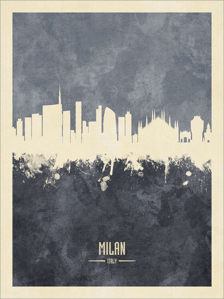 Milan Italy Skyline Cityscape Poster Art Print