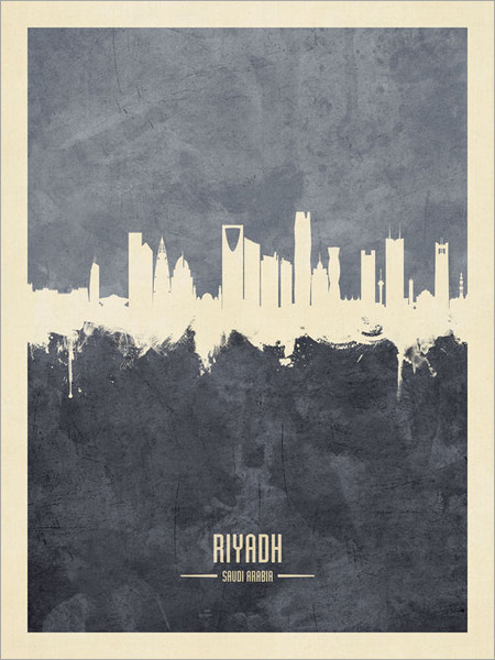 Riyadh Saudi Arabia Skyline Cityscape Poster Art Print