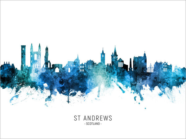 St Andrews Scotland Skyline Cityscape Poster Art Print