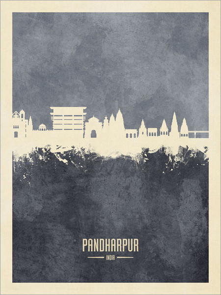 Pandharpur India Skyline Cityscape Poster Art Print