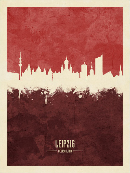 Leipzig Germany Skyline Cityscape Poster Art Print