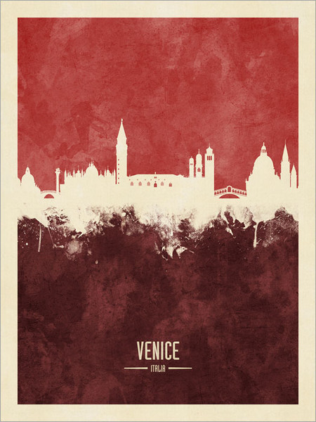 Venice Italy Skyline Cityscape Poster Art Print