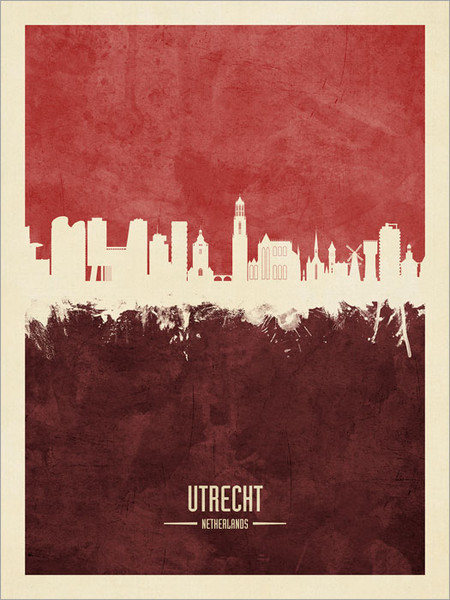 Utrecht Netherlands Skyline Cityscape Poster Art Print