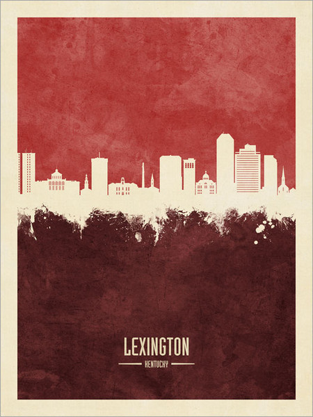 Lexington Kentucky Skyline Cityscape Poster Art Print