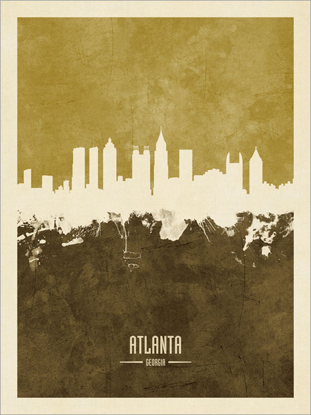 Atlanta Georgia Skyline Cityscape Poster Art Print