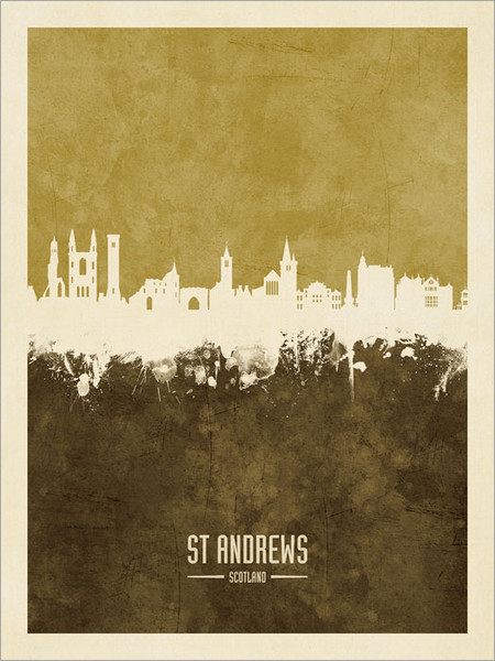 St Andrews Scotland Skyline Cityscape Poster Art Print