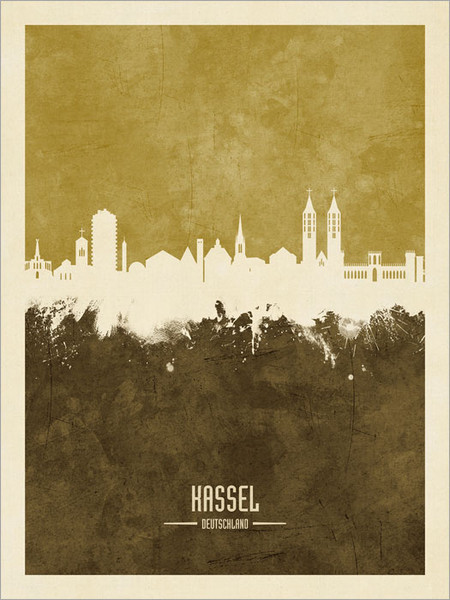 Kassel Germany Skyline Cityscape Poster Art Print