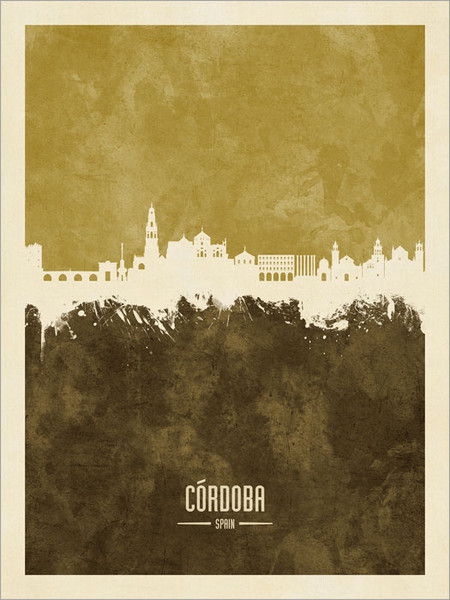 Córdoba Spain Skyline Cityscape Poster Art Print