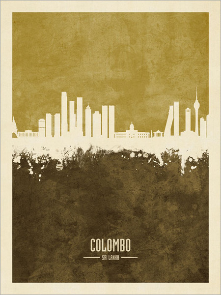 Colombo Sri Lanka Skyline Cityscape Poster Art Print