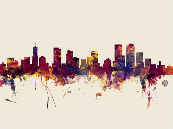 Denver Colorado Skyline Cityscape Poster Art Print