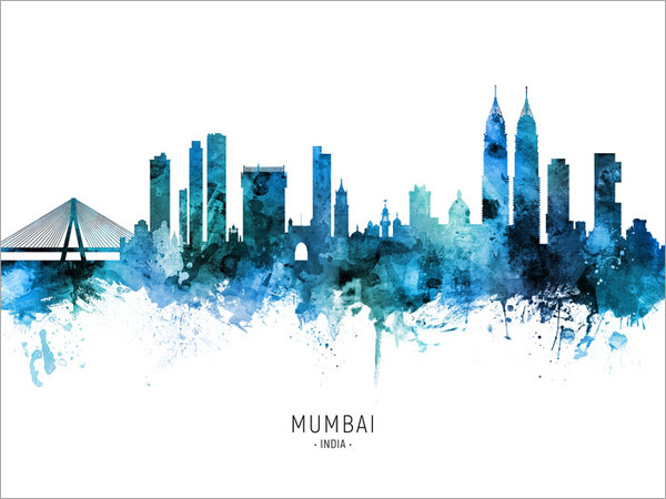 Mumbai India Skyline Cityscape Poster Art Print