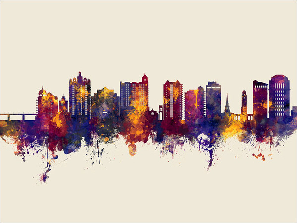 Sarasota Florida Skyline Cityscape Poster Art Print