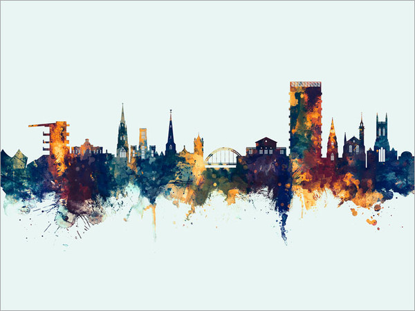 Cheltenham England Skyline Cityscape Poster Art Print