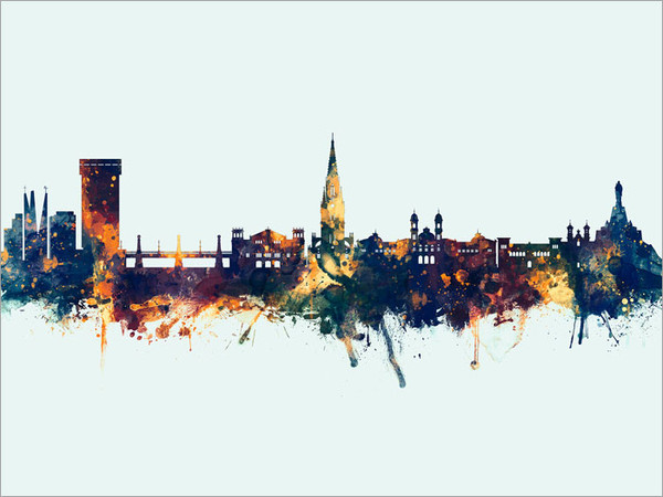 San Sebastián Spain Skyline Cityscape Poster Art Print