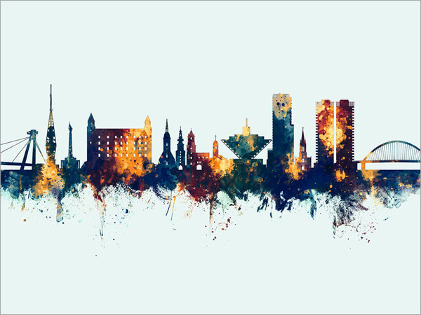 Bratislava Slovakia Skyline Cityscape Poster Art Print