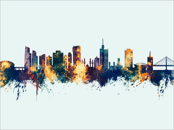 Lagos Nigeria Skyline Cityscape Poster Art Print