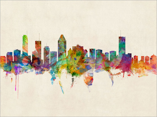 Montreal Canada Skyline Cityscape Poster Art Print