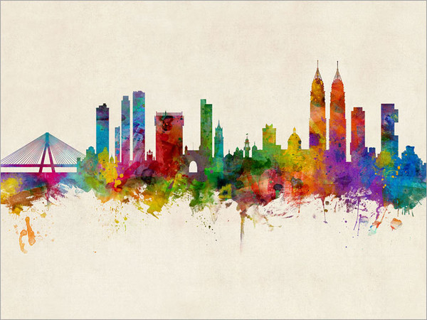 Mumbai India Skyline Cityscape Poster Art Print
