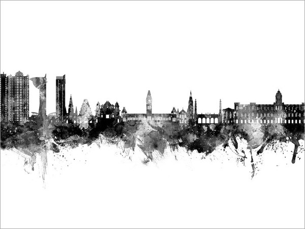 Chennai India Skyline Cityscape Poster Art Print