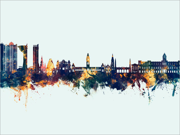 Chennai India Skyline Cityscape Poster Art Print