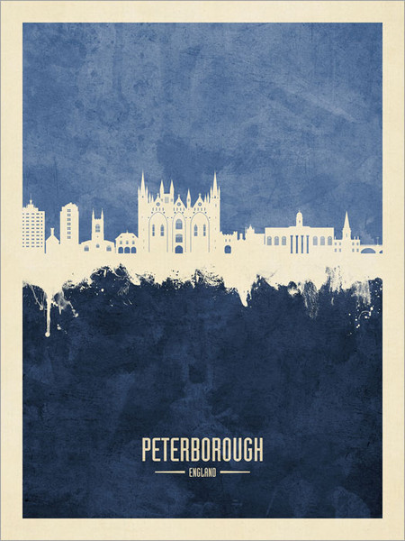 Peterborough England Skyline Cityscape Poster Art Print Peterborough England Skyline Cityscape Poster Art Print