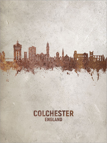 Colchester England Skyline Cityscape Poster Art Print