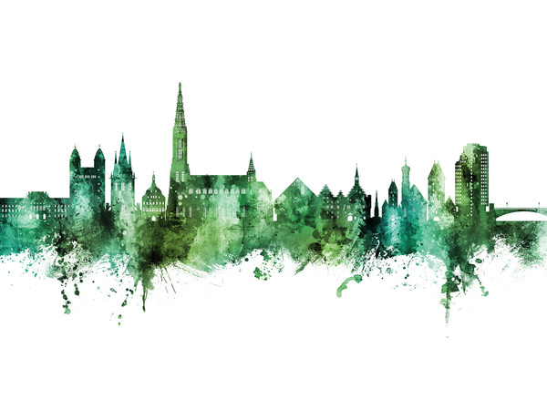 Ulm Deutschland Skyline Cityscape Poster Art Print