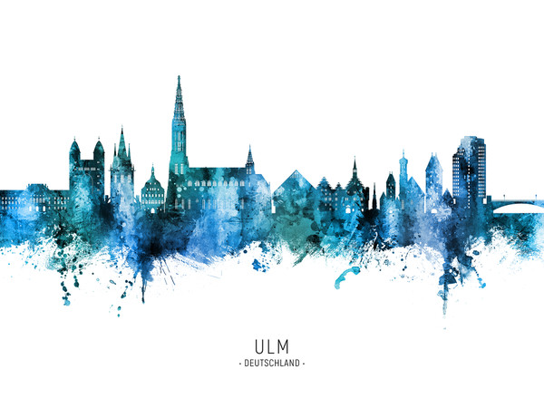 Ulm Deutschland Skyline Cityscape Poster Art Print