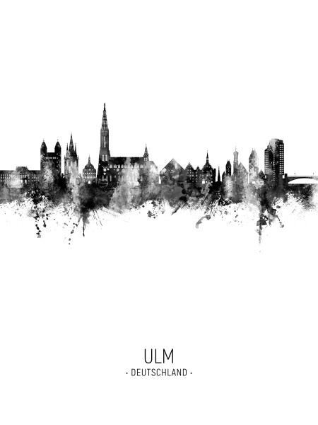 Ulm Deutschland Skyline Cityscape Poster Art Print