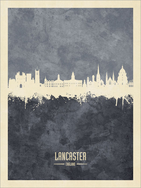 Lancaster England Skyline Cityscape Poster Art Print