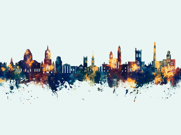 Paisley Scotland Skyline Cityscape Poster Art Print