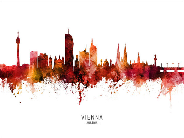 Vienna Austria Skyline Cityscape Poster Art Print