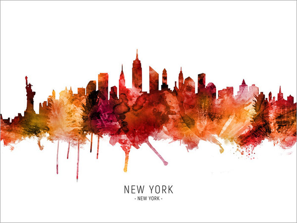 New York New York Skyline Cityscape Poster Art Print