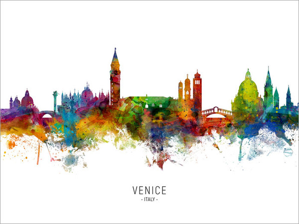 Venice Italy Skyline Cityscape Poster Art Print