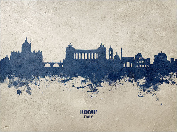 Rome Italy Skyline Cityscape Poster Art Print