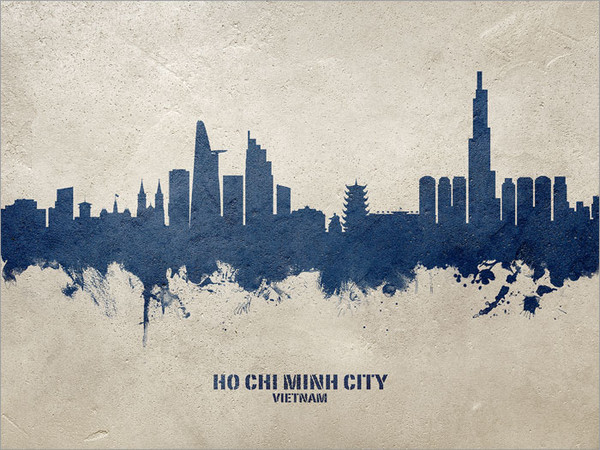 Ho Chi Minh City Vietnam Skyline Cityscape Poster Art Print Ho Chi Minh City Vietnam Skyline Cityscape Poster Art Print