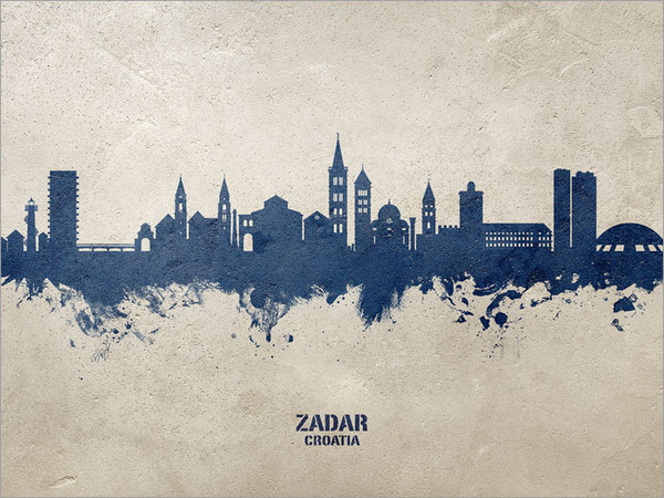 Zadar Croatia Skyline Cityscape Poster Art Print