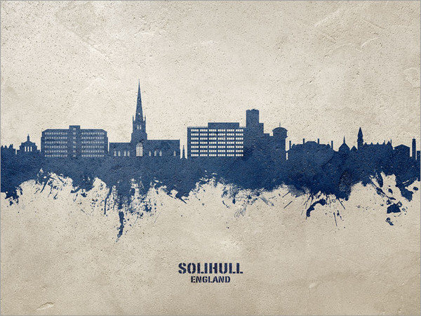 Solihull England Skyline Cityscape Poster Art Print