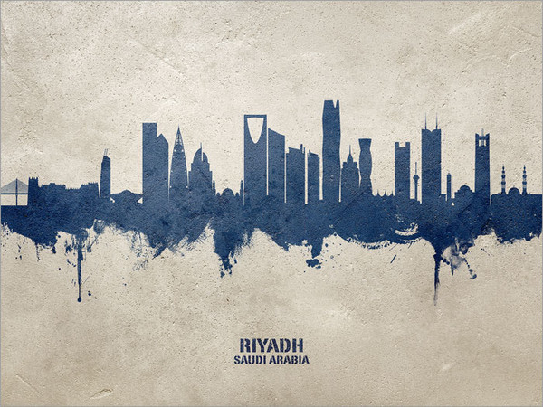 Riyadh Saudi Arabia Skyline Cityscape Poster Art Print
