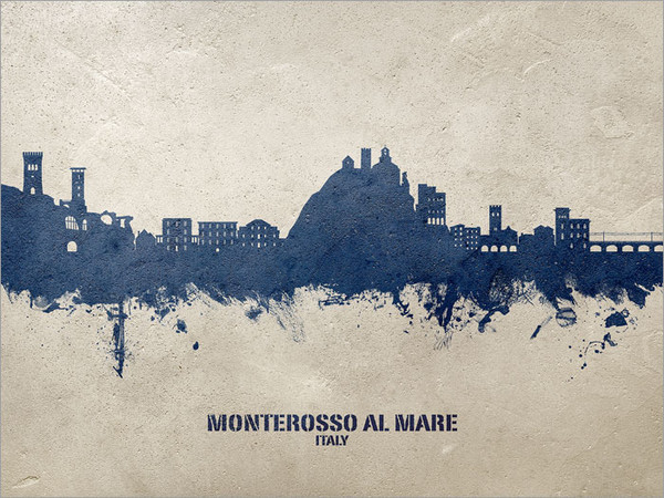 Monterosso al Mare Italy Skyline Cityscape Poster Art Print