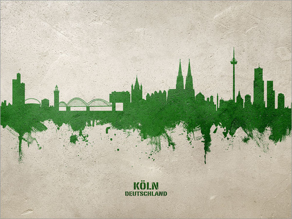 Cologne Deutschland Skyline Cityscape Poster Art Print