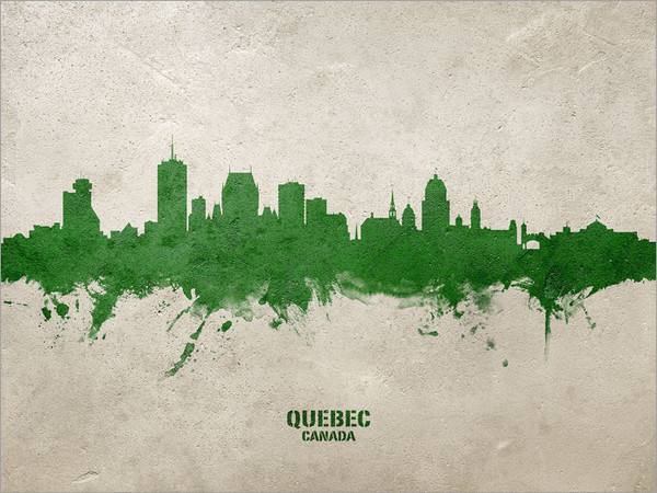 Quebec Canada Skyline Cityscape Poster Art Print