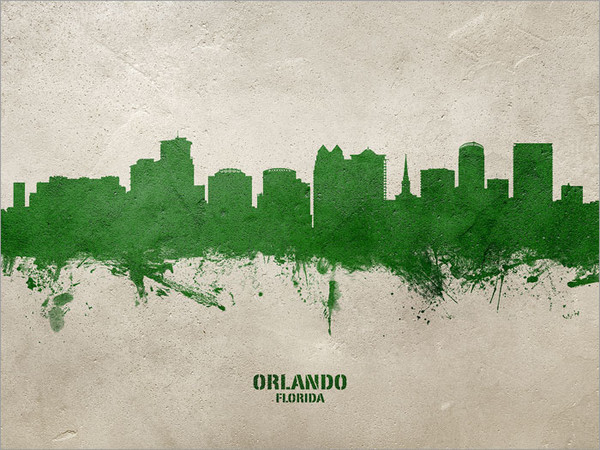 Orlando Florida Skyline Cityscape Poster Art Print