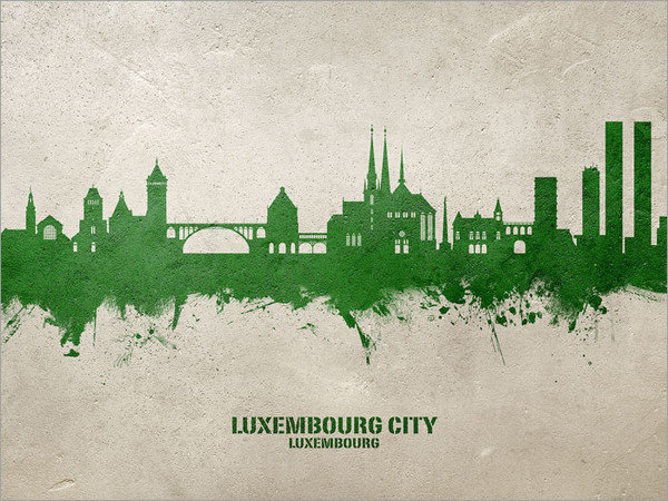 Luxembourg City Luxembourg Skyline Cityscape Poster Art Print