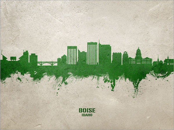 Boise Idaho Skyline Cityscape Poster Art Print